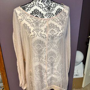 Soft Surroundings Silk Overlay shirt Size 1X (no cami)